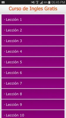 Curso de Inglés Gratis android App screenshot 0